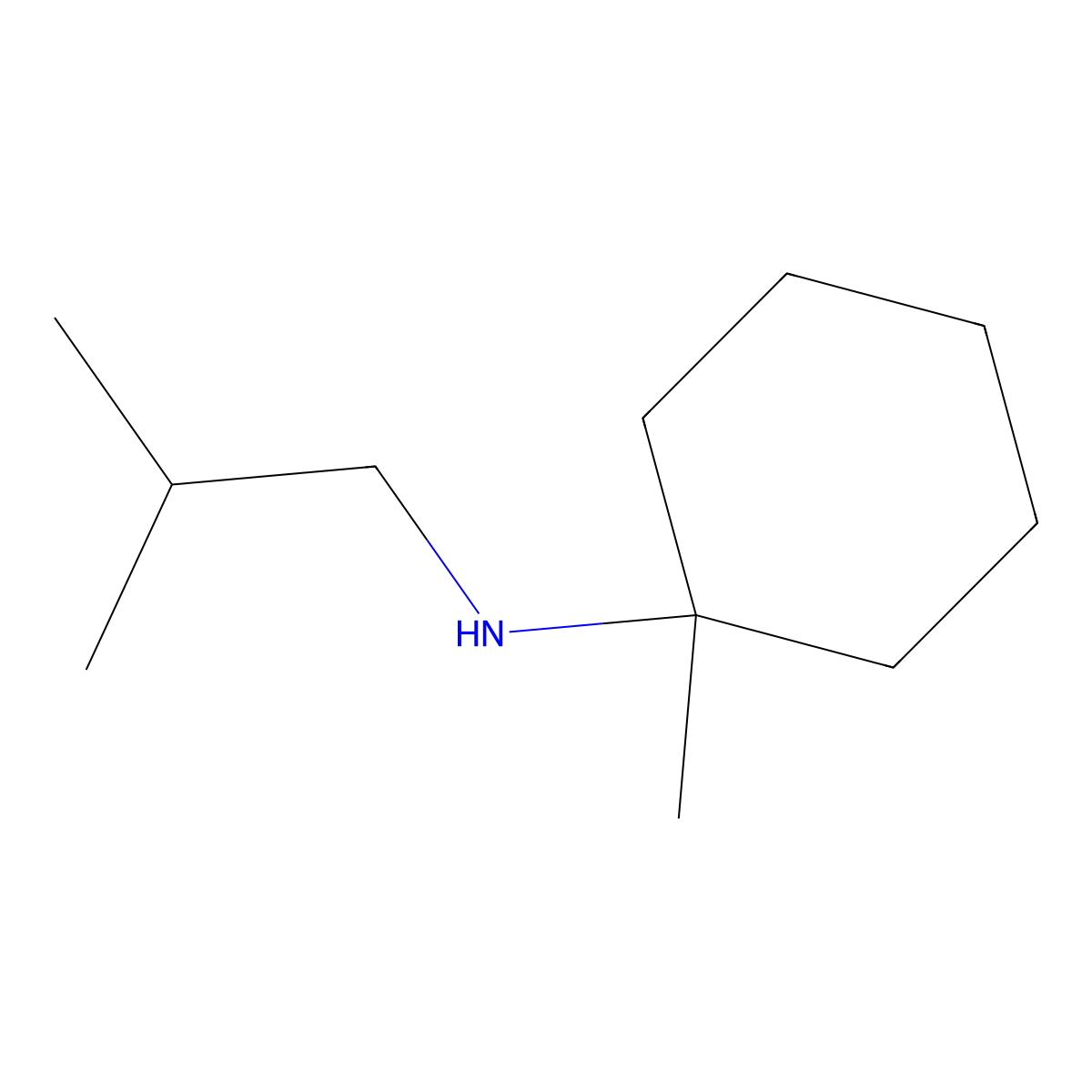 1-methyl-N-(2-methylpropyl)cyclohexan-1-amine molecular structure, CAS 1247413-70-2