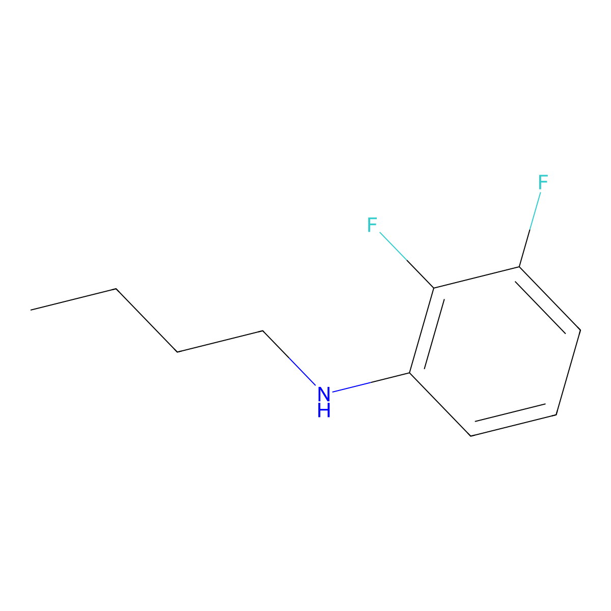 N-butyl-2,3-difluoroaniline molecular structure, CAS 1247415-65-1