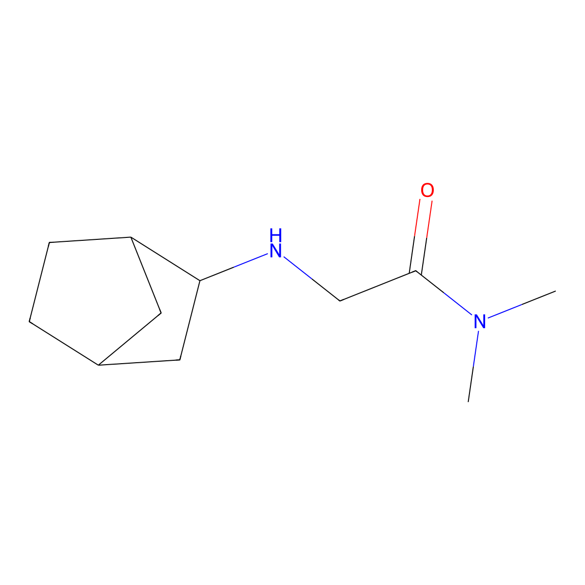 2-({bicyclo[2.2.1]heptan-2-yl}amino)-N,N-dimethylacetamide molecular structure, CAS 1247416-22-3