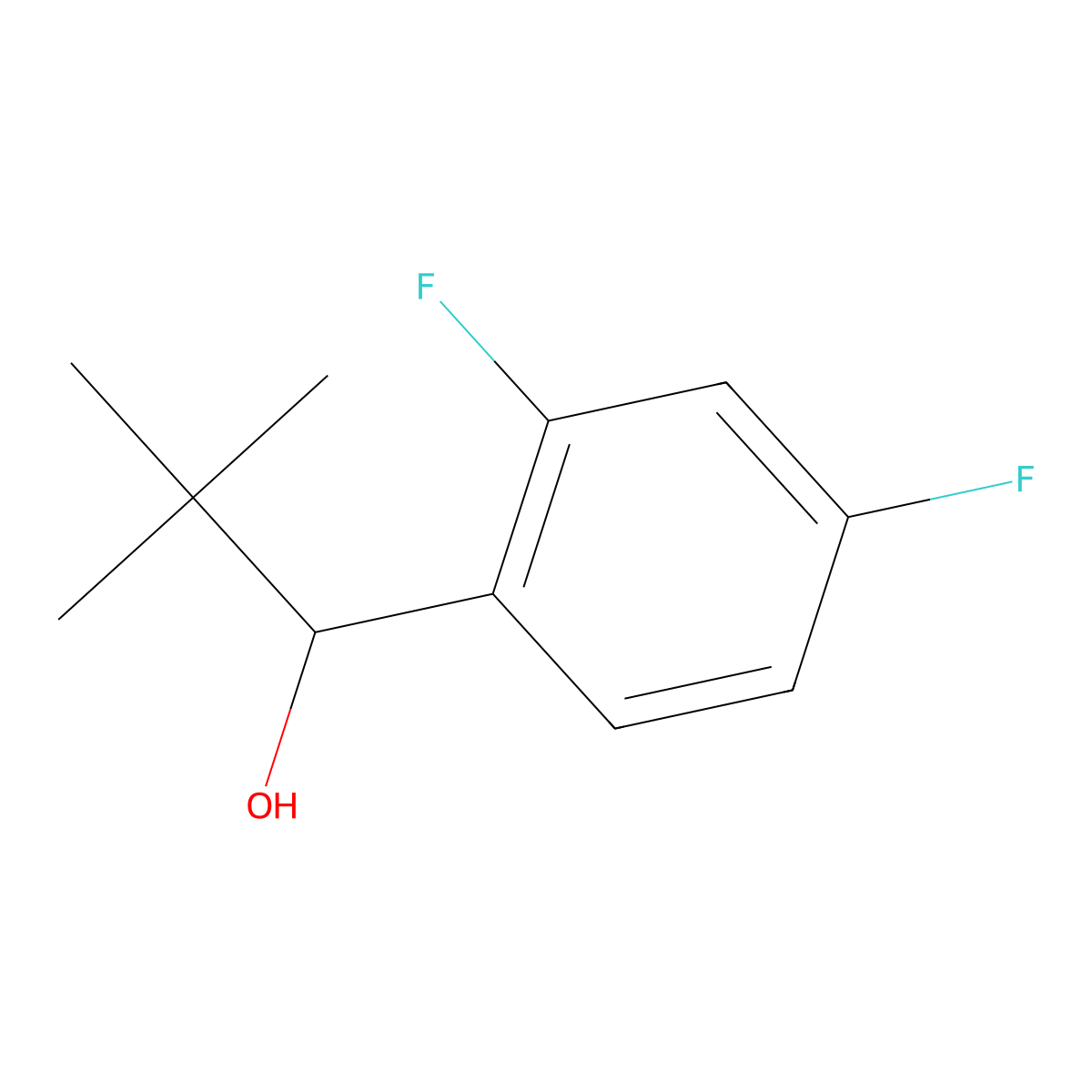 1-(2,4-Difluorophenyl)-2,2-dimethylpropan-1-ol molecular structure, CAS 1247417-66-8