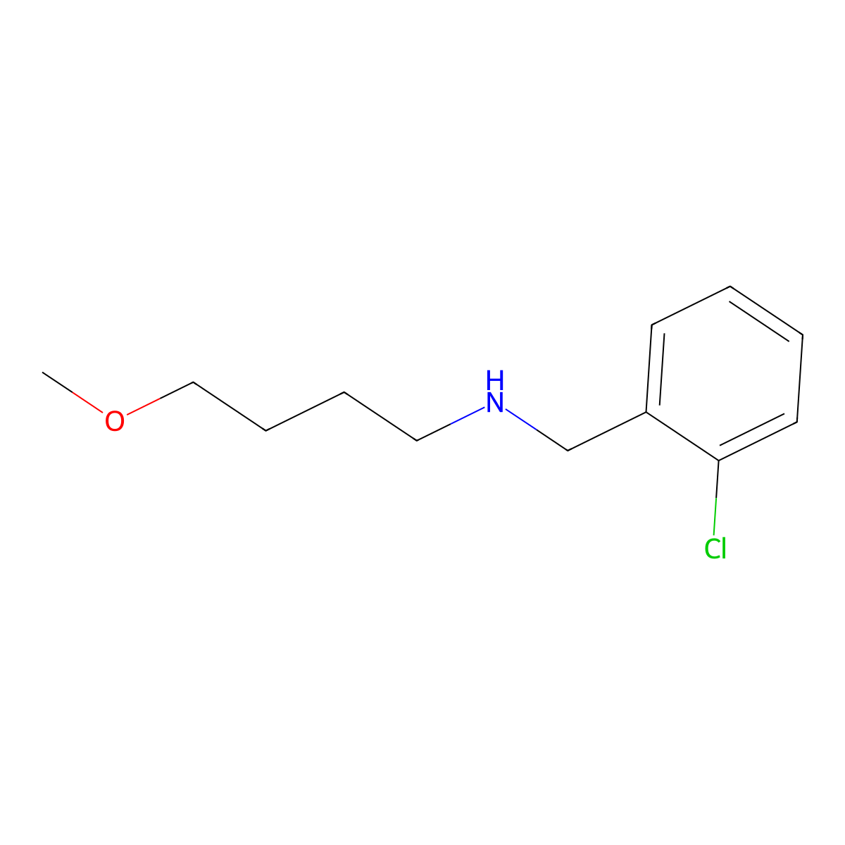 [(2-Chlorophenyl)methyl](4-methoxybutyl)amine molecular structure, CAS 1247420-60-5