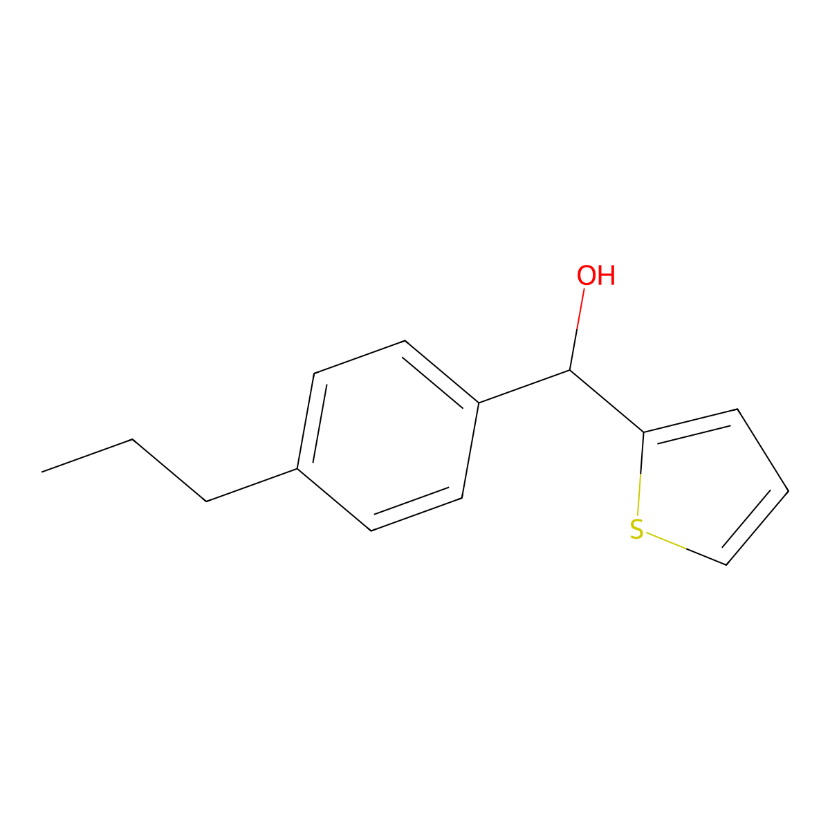 4-n-Propylphenyl-(2-thienyl)methanol molecular structure, CAS 1247423-25-1