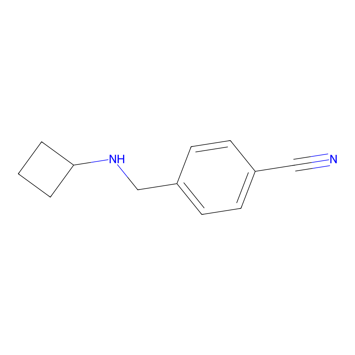 4-[(Cyclobutylamino)methyl]benzonitrile molecular structure, CAS 1247427-70-8