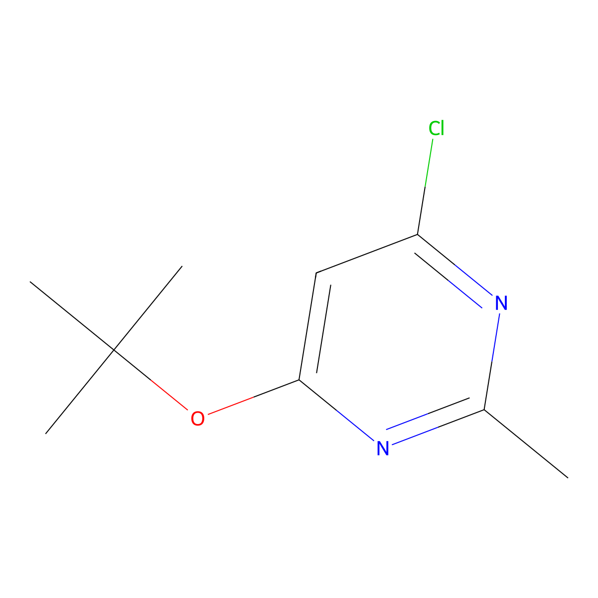 4-Chloro-6-(tert-butoxy)-2-methylpyrimidine molecular structure, CAS 1247428-00-7