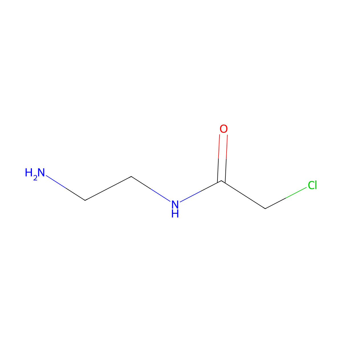 N-(2-aminoethyl)-2-chloroacetamide molecular structure, CAS 1247428-43-8