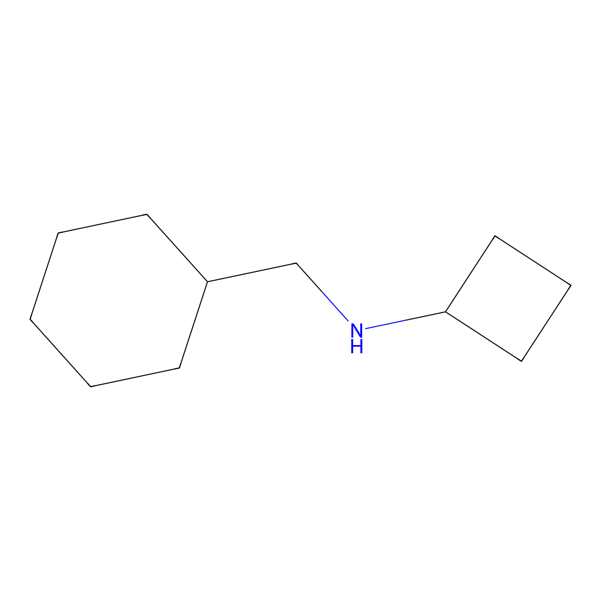N-(cyclohexylmethyl)cyclobutanamine molecular structure, CAS 1247428-90-5