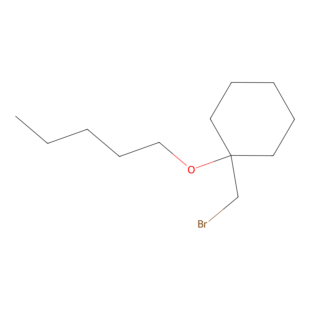 1-(Bromomethyl)-1-(pentyloxy)cyclohexane molecular structure, CAS 1247429-19-1