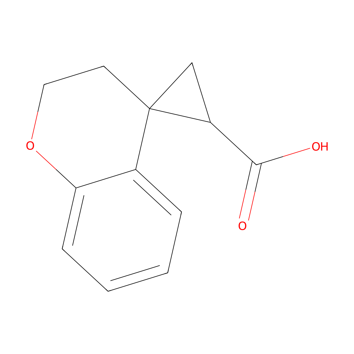 2,3-Dihydrospiro[1-benzopyran-4,1'-cyclopropane]-3'-carboxylic acid molecular structure, CAS 1247429-55-5