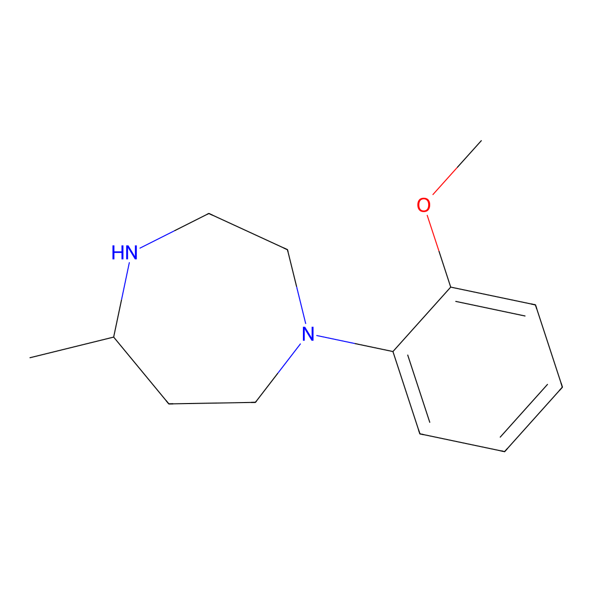 1-(2-Methoxyphenyl)-5-methyl-1,4-diazepane molecular structure, CAS 1247430-97-2