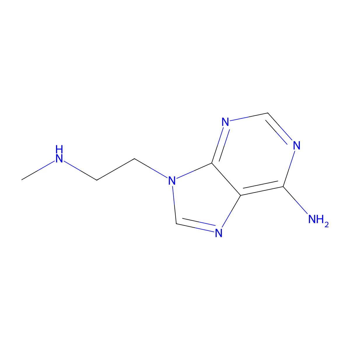 9-[2-(methylamino)ethyl]-9H-purin-6-amine molecular structure, CAS 1247431-86-2