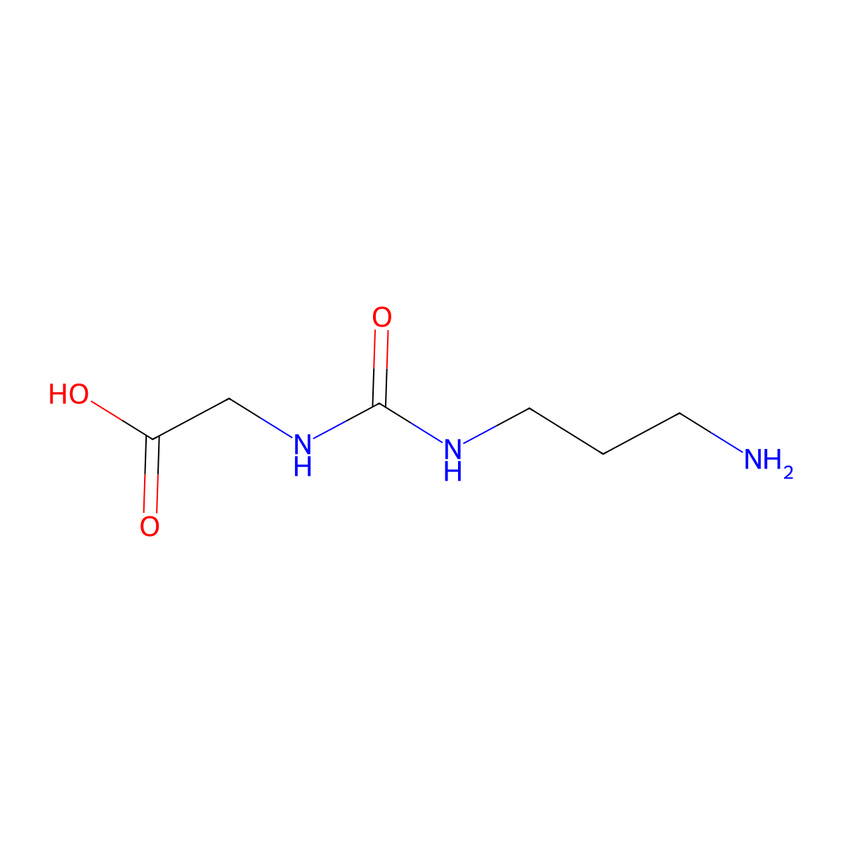 2-{[(3-Aminopropyl)carbamoyl]amino}acetic acid molecular structure, CAS 1247431-99-7
