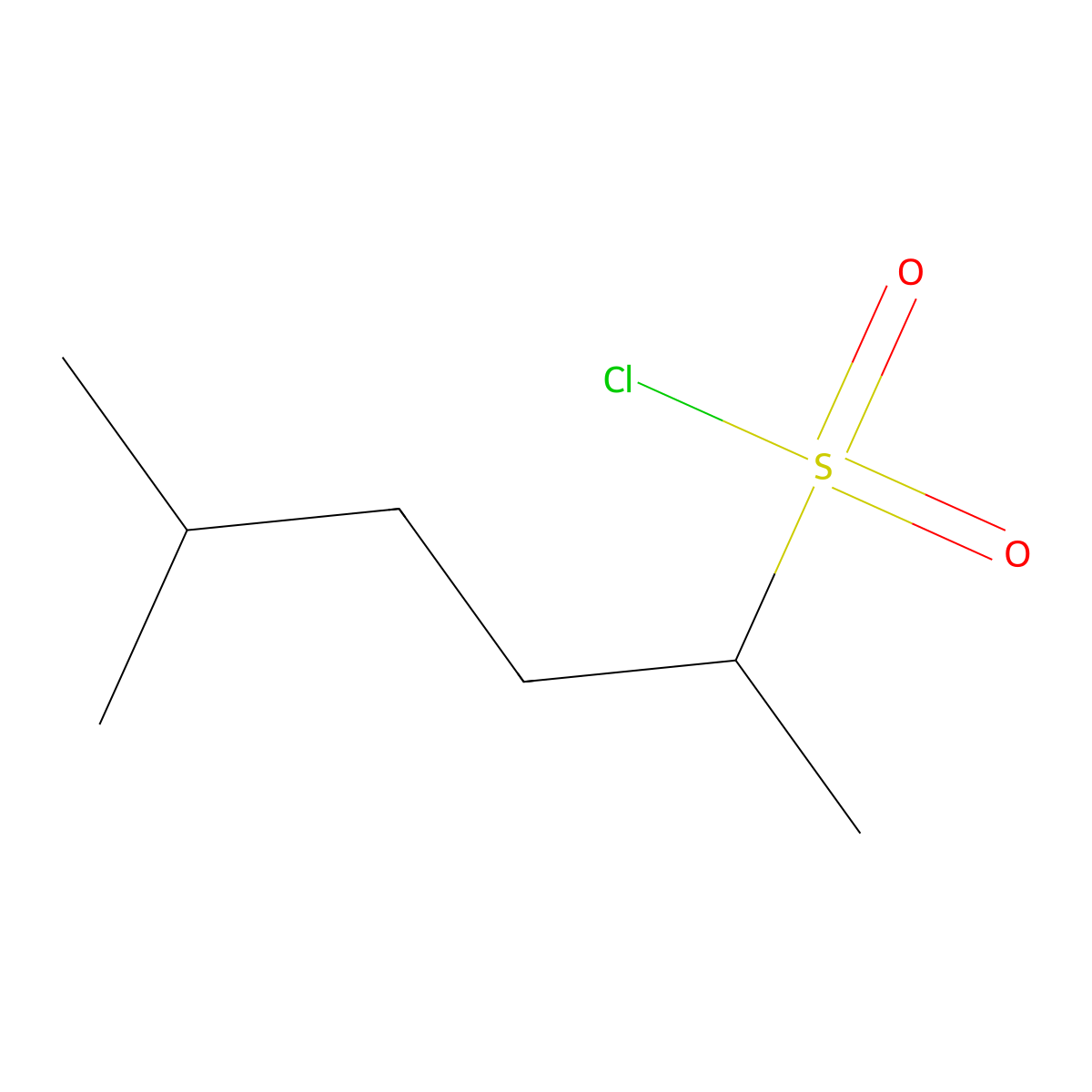 5-Methylhexane-2-sulfonyl chloride molecular structure, CAS 1247432-18-3