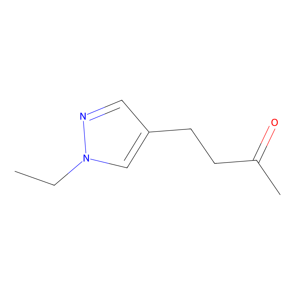 4-(1-Ethyl-1h-pyrazol-4-yl)butan-2-one molecular structure, CAS 1247433-76-6