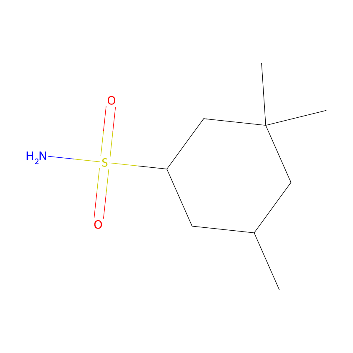 3,3,5-Trimethylcyclohexane-1-sulfonamide molecular structure, CAS 1247434-18-9