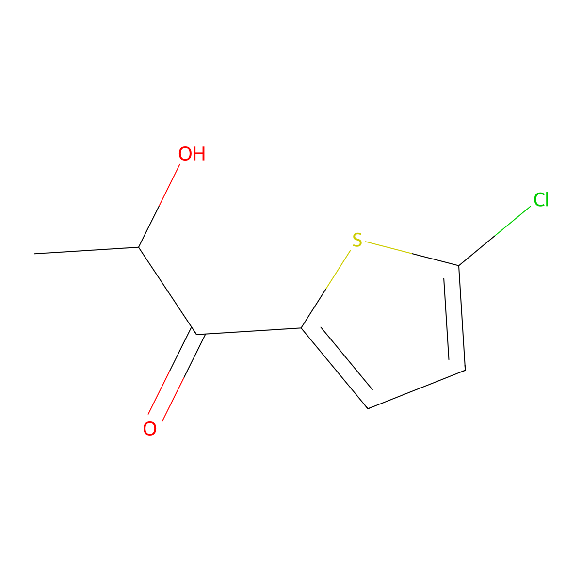 1-(5-Chlorothiophen-2-yl)-2-hydroxypropan-1-one molecular structure, CAS 1247434-48-5