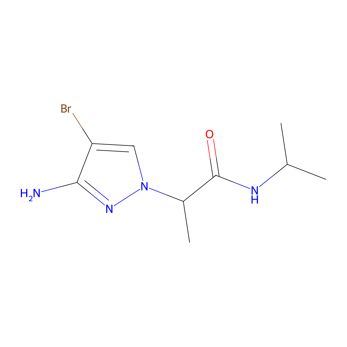2-(3-Amino-4-bromo-1h-pyrazol-1-yl)-N-isopropylpropanamide molecular structure, CAS 1247435-25-1