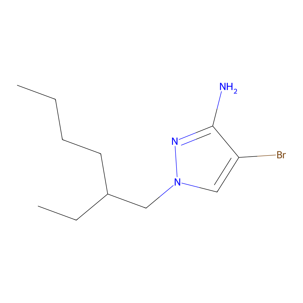 4-Bromo-1-(2-ethylhexyl)-1h-pyrazol-3-amine molecular structure, CAS 1247435-32-0