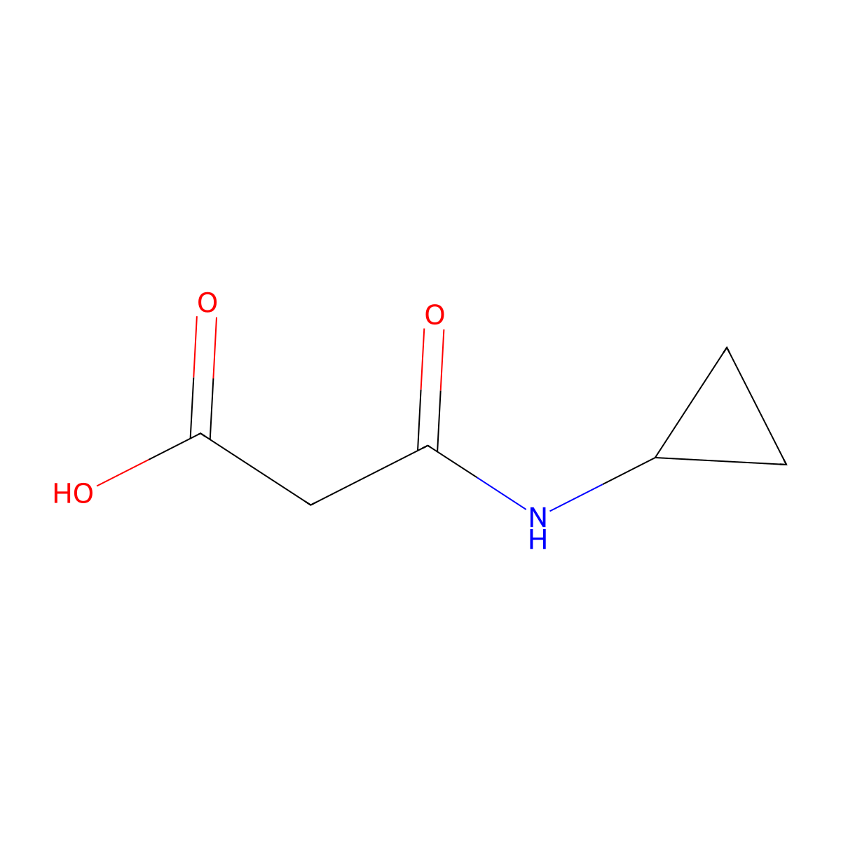 2-(Cyclopropylcarbamoyl)acetic acid molecular structure, CAS 1247436-33-4