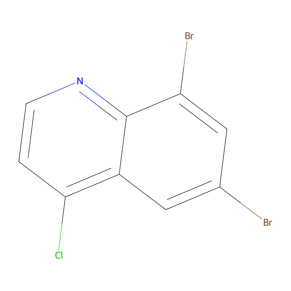 6,8-Dibromo-4-chloroquinoline molecular structure, CAS 1247438-27-2