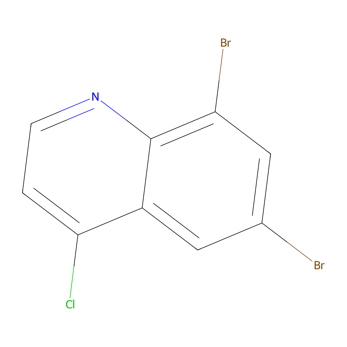 6,8-Dibromo-4-chloroquinoline molecular structure, CAS 1247438-27-2