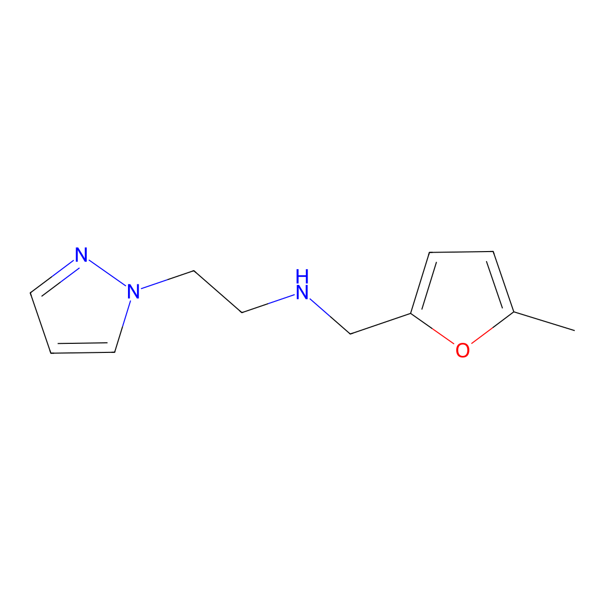 n-((5-Methylfuran-2-yl)methyl)-2-(1h-pyrazol-1-yl)ethan-1-amine molecular structure, CAS 1247439-31-1
