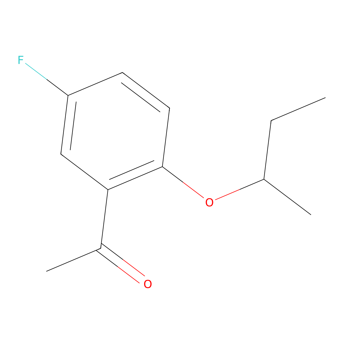 1-(2-(sec-Butoxy)-5-fluorophenyl)ethan-1-one molecular structure, CAS 1247440-24-9
