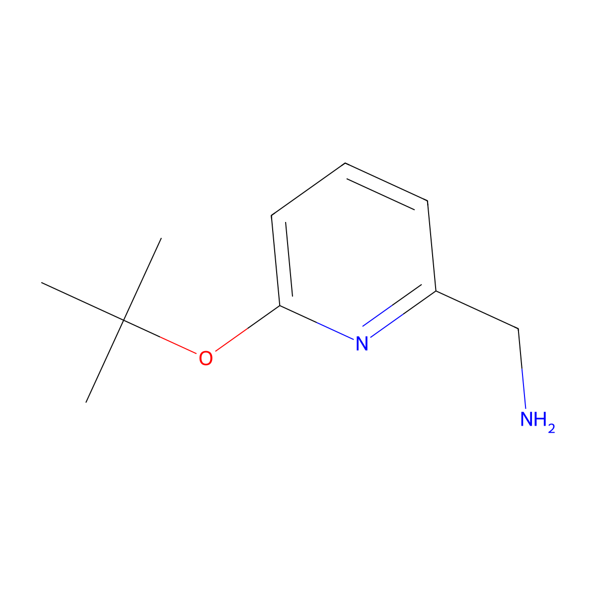 (6-(Tert-butoxy)pyridin-2-yl)methanamine molecular structure, CAS 1247441-30-0