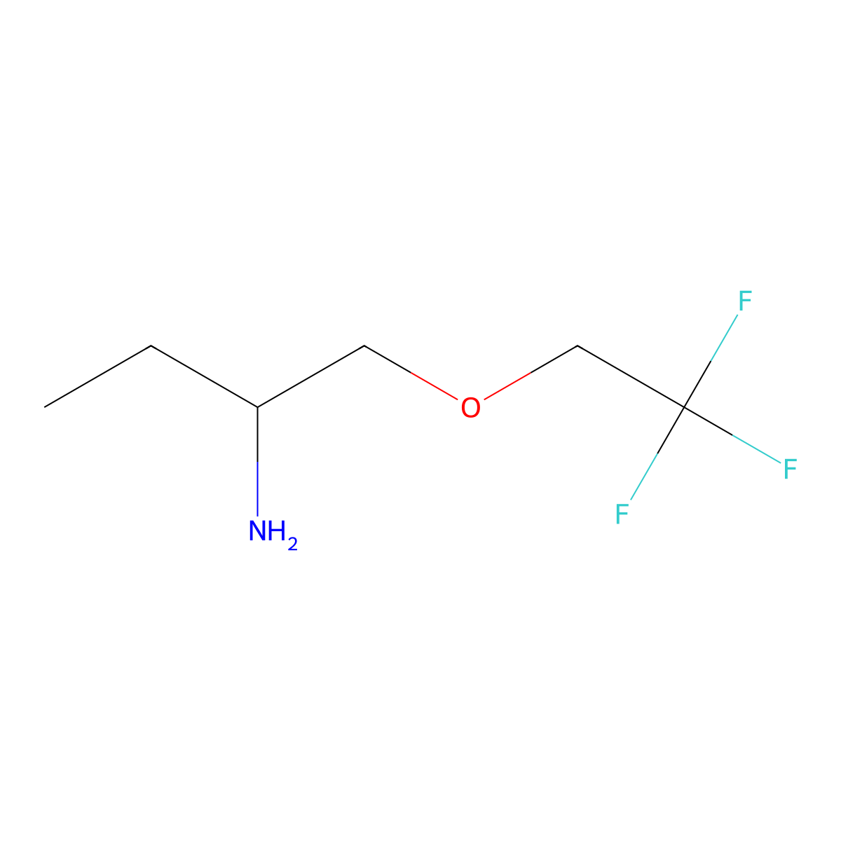 1-(2,2,2-Trifluoroethoxy)butan-2-amine molecular structure, CAS 1247445-36-8