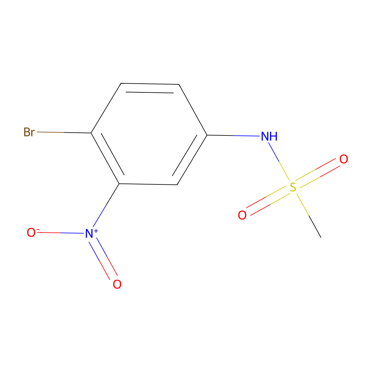 n-(4-Bromo-3-nitrophenyl)methanesulfonamide molecular structure, CAS 1247445-74-4