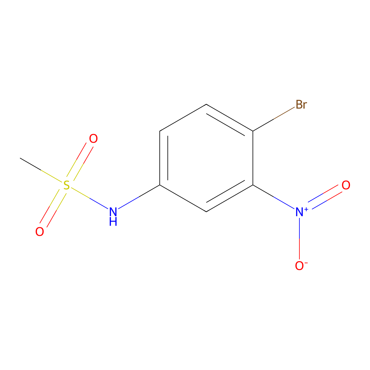 n-(4-Bromo-3-nitrophenyl)methanesulfonamide molecular structure, CAS 1247445-74-4