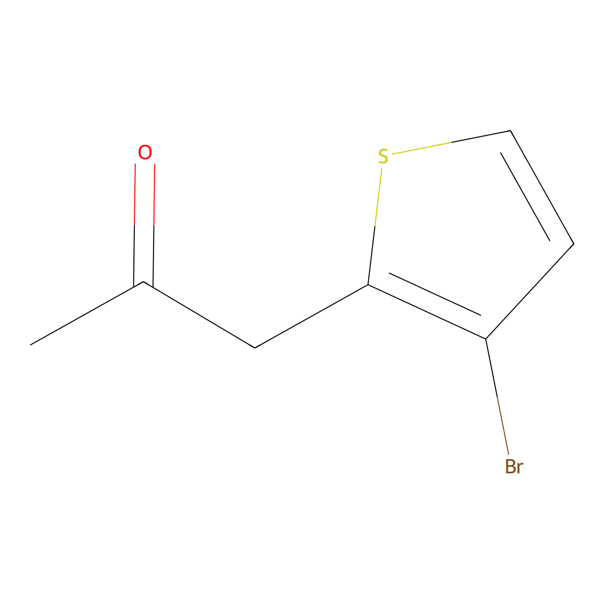 1-(3-Bromothiophen-2-yl)propan-2-one molecular structure, CAS 1247452-12-5