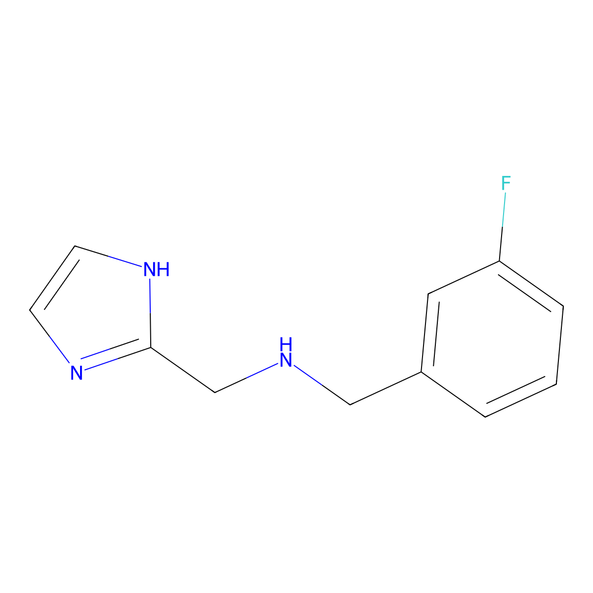 [(3-fluorophenyl)methyl][(1H-imidazol-2-yl)methyl]amine molecular structure, CAS 1247455-10-2