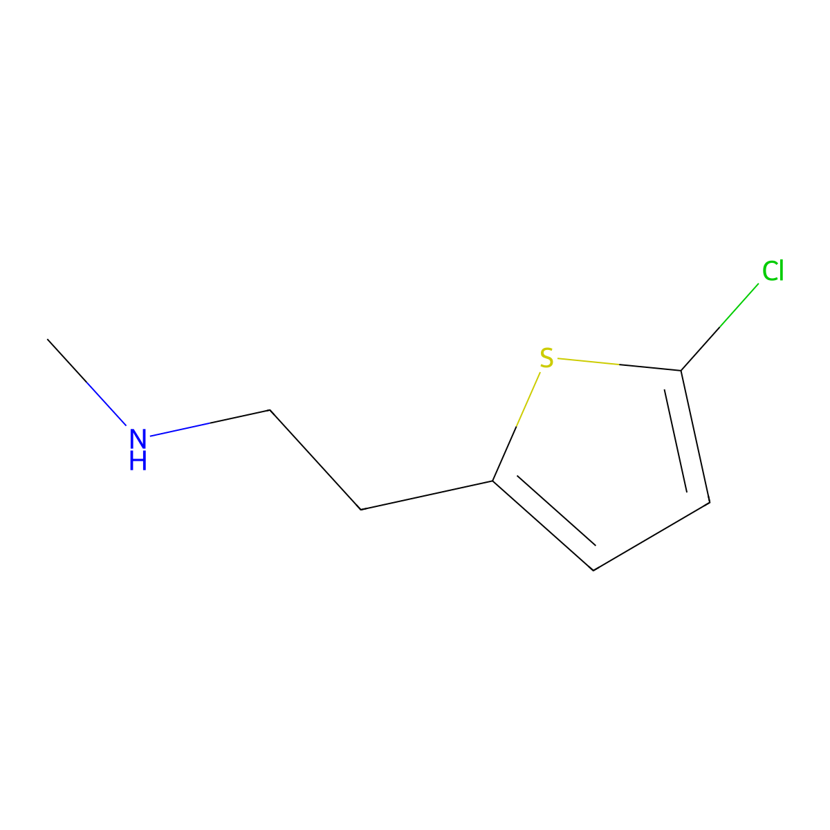 2-(5-Chlorothiophen-2-yl)-N-methylethan-1-amine molecular structure, CAS 1247455-37-3