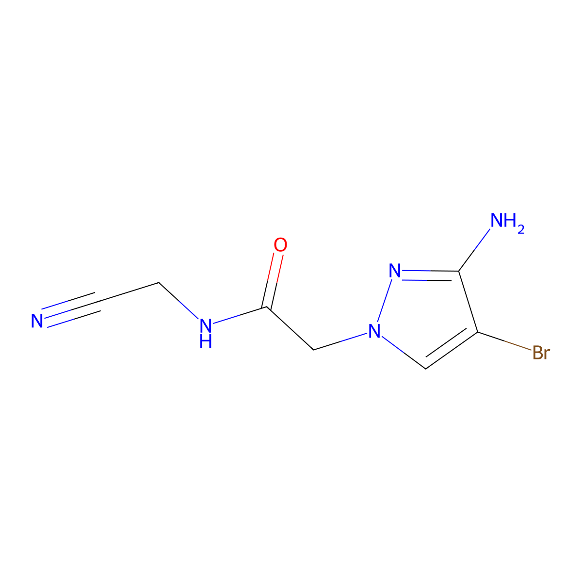2-(3-Amino-4-bromo-1H-pyrazol-1-YL)-N-(cyanomethyl)acetamide molecular structure, CAS 1247455-46-4