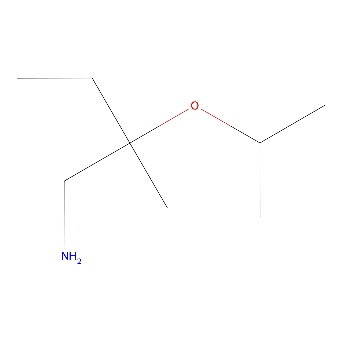 2-Methyl-2-(propan-2-yloxy)butan-1-amine molecular structure, CAS 1247455-72-6