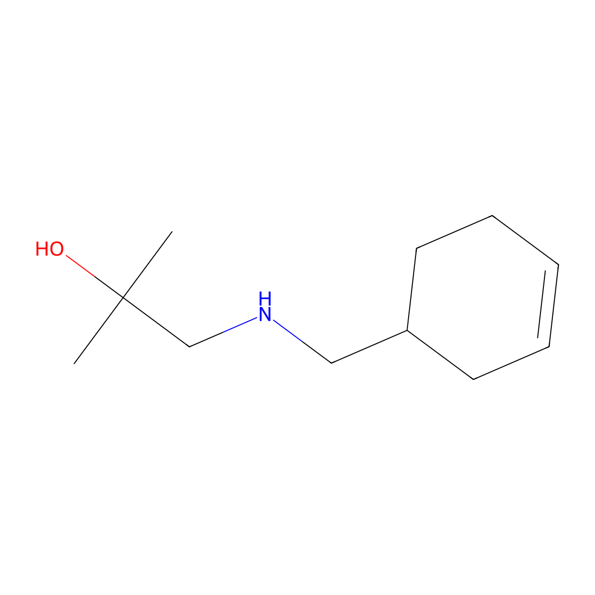 1-{[(Cyclohex-3-en-1-yl)methyl]amino}-2-methylpropan-2-ol molecular structure, CAS 1247455-73-7