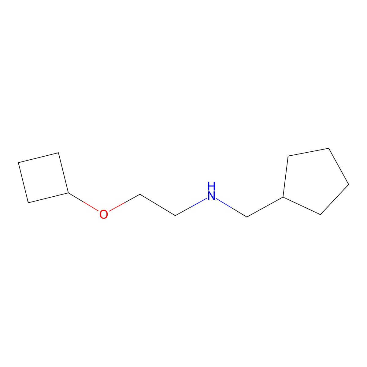 (2-Cyclobutoxyethyl)(cyclopentylmethyl)amine molecular structure, CAS 1247456-59-2
