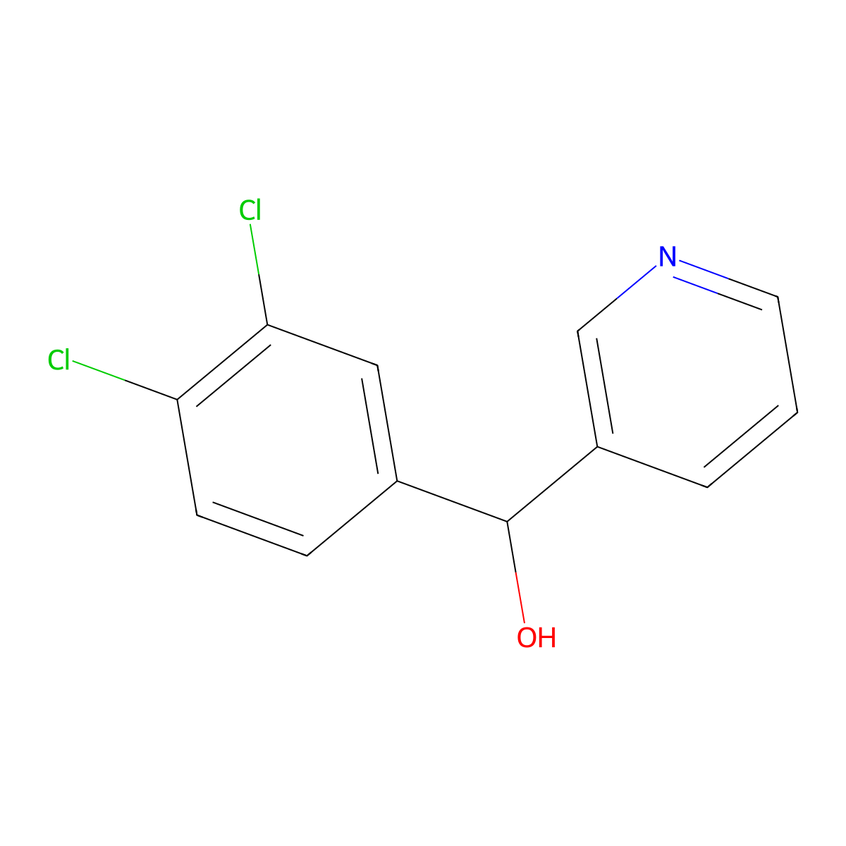 alpha-(3,4-Dichlorophenyl)-3-pyridinemethanol molecular structure, CAS 1247456-74-1