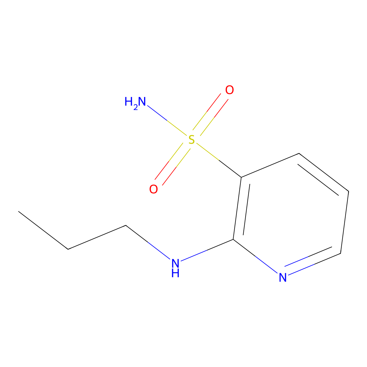 2-(Propylamino)pyridine-3-sulfonamide molecular structure, CAS 1247456-99-0