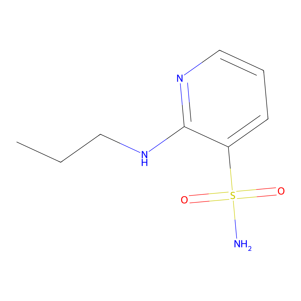 2-(Propylamino)pyridine-3-sulfonamide molecular structure, CAS 1247456-99-0