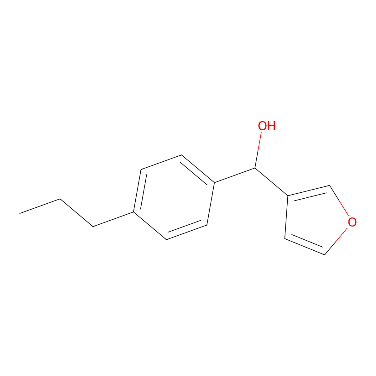 Furan-3-yl(4-propylphenyl)methanol molecular structure, CAS 1247457-70-0