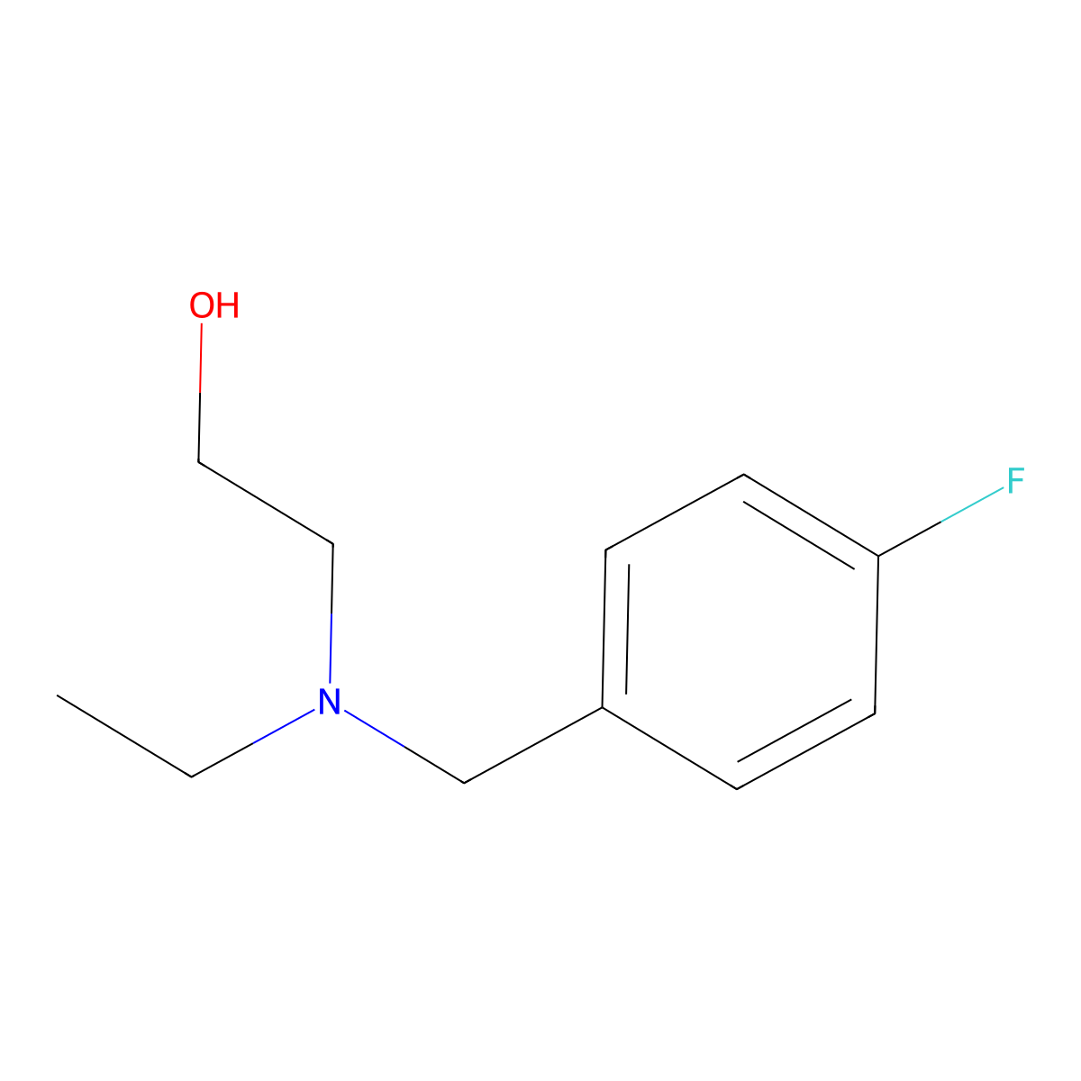 2-(Ethyl(4-fluorobenzyl)amino)ethanol molecular structure, CAS 1247457-92-6