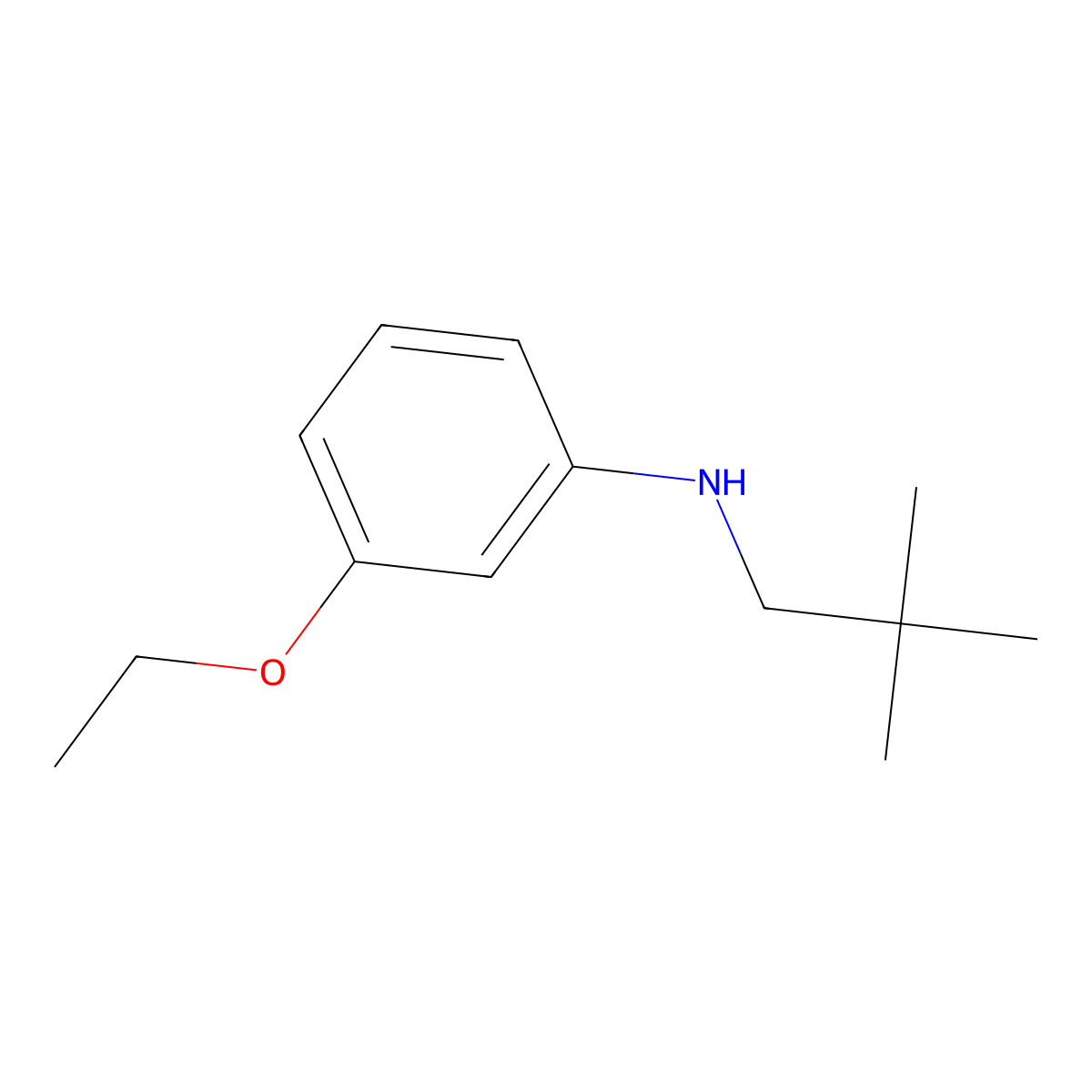 N-(2,2-dimethylpropyl)-3-ethoxyaniline molecular structure, CAS 1247458-22-5
