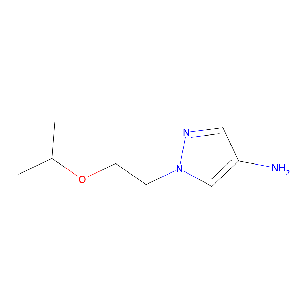 1-(2-Isopropoxyethyl)-1h-pyrazol-4-amine molecular structure, CAS 1247458-49-6