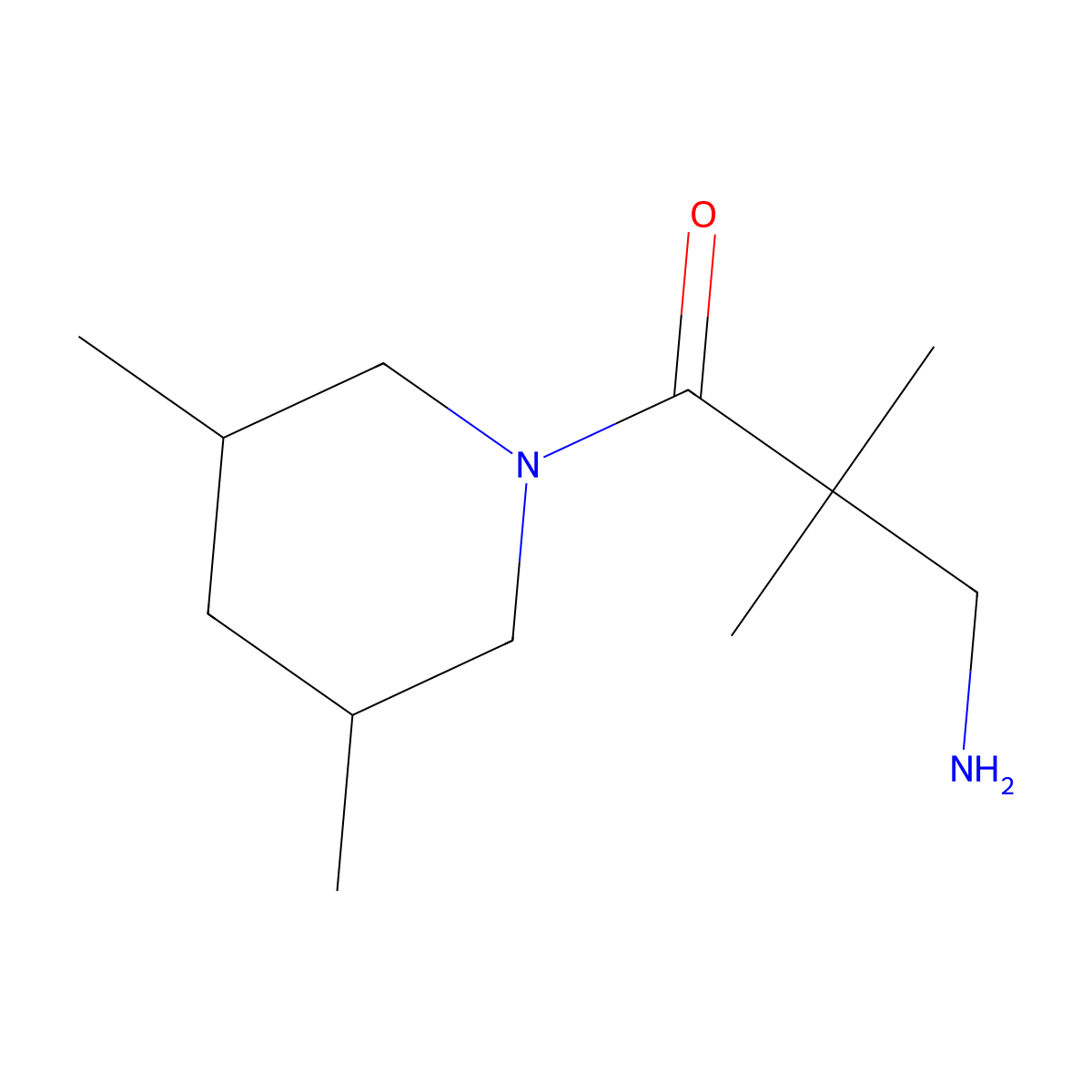 3-Amino-1-(3,5-dimethylpiperidin-1-yl)-2,2-dimethylpropan-1-one molecular structure, CAS 1247460-44-1