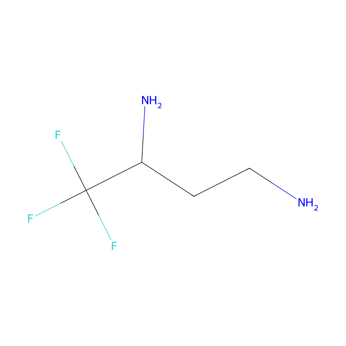 4,4,4-Trifluorobutane-1,3-diamine molecular structure, CAS 1247460-70-3