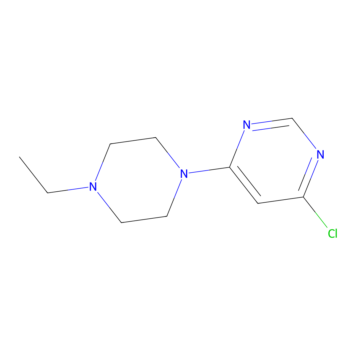 4-Chloro-6-(4-ethylpiperazin-1-yl)pyrimidine molecular structure, CAS 1247461-83-1
