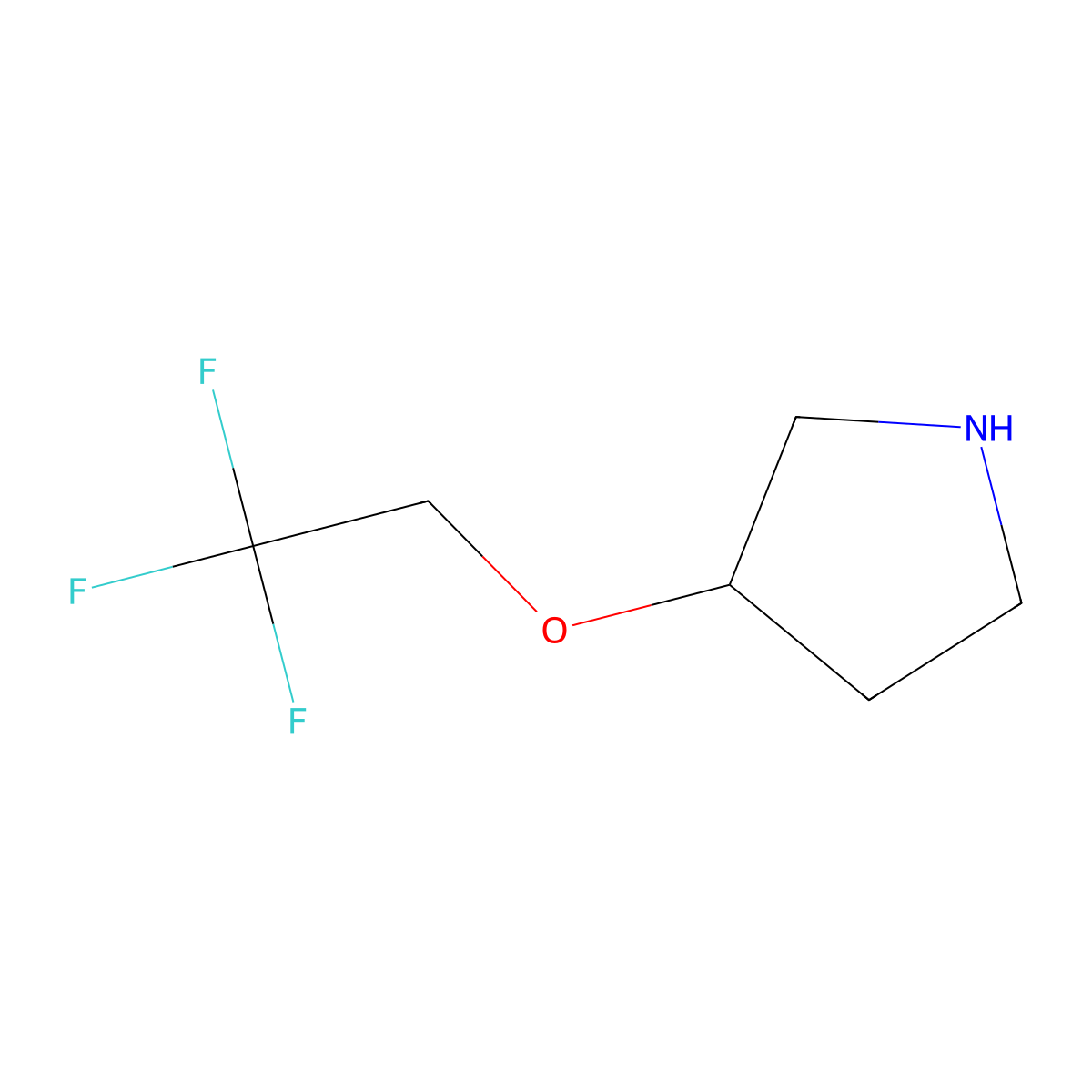 3-(2,2,2-Trifluoroethoxy)pyrrolidine molecular structure, CAS 1247463-30-4