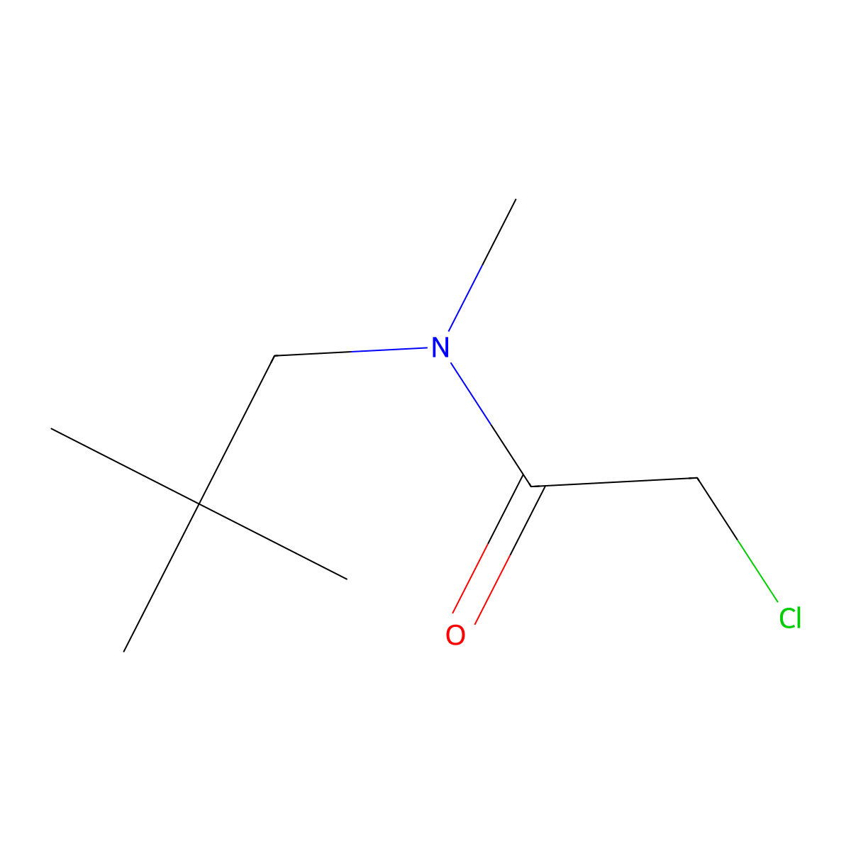 2-chloro-N-(2,2-dimethylpropyl)-N-methylacetamide molecular structure, CAS 1247465-01-5