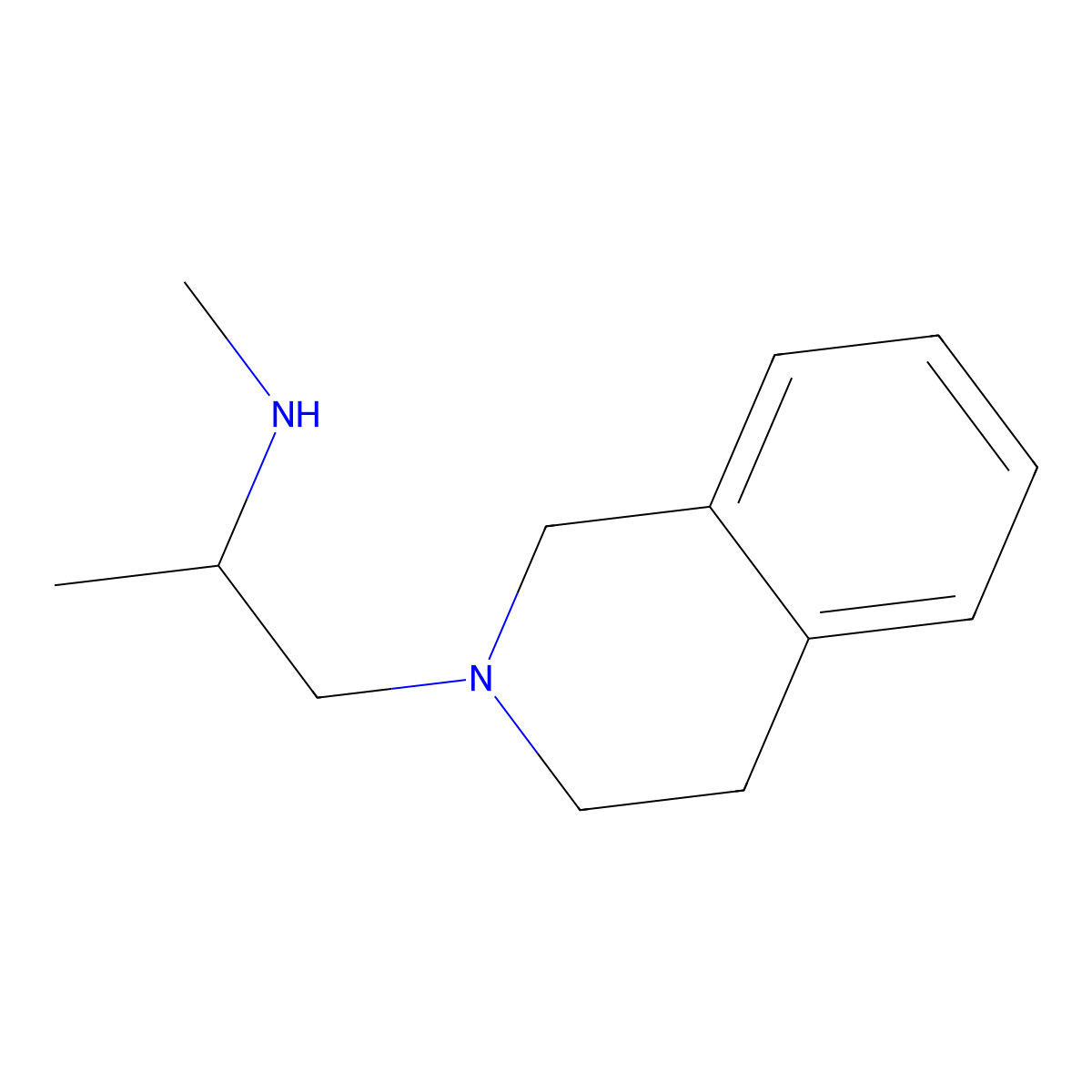Methyl[1-(1,2,3,4-tetrahydroisoquinolin-2-yl)propan-2-yl]amine molecular structure, CAS 1247466-42-7